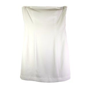 HUGO BUSCATI COLLECTION Size 10 White Bodycon Strapless Zip Back Dress